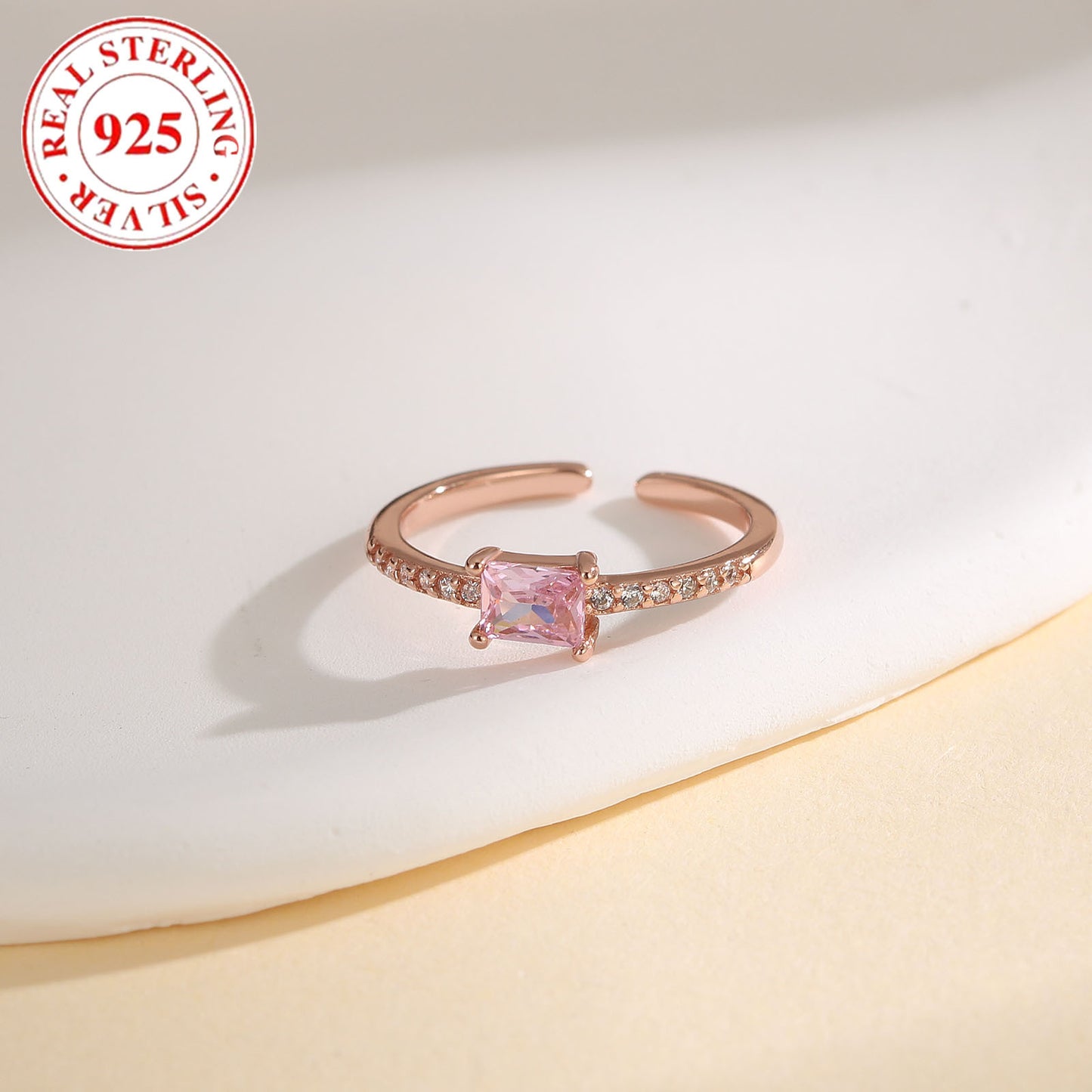 S925 Sterling Silver Diamond Toe Ring Women's Adjustable Opening