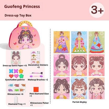 Princess Makeup Bag Dress-up Sticker Girl Handmade DIY Children's Makeup Bag Toy