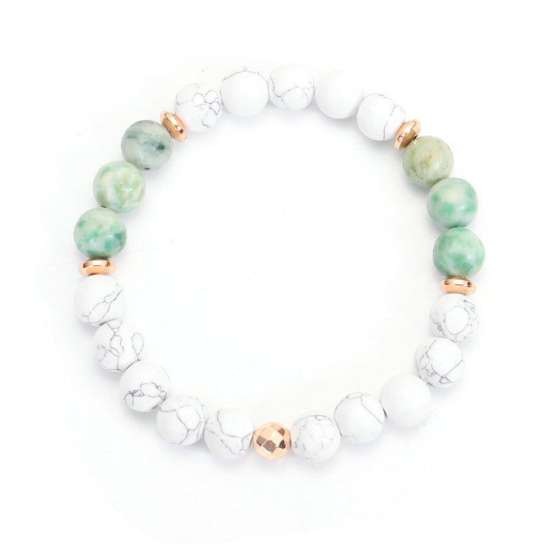 Necklace Bracelet Set 108 Iron Gallstone White Turquoise Long Tassel Necklace Yoga Necklace