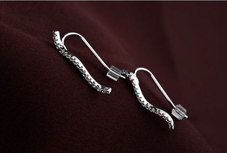 Wave ear bone clip earrings