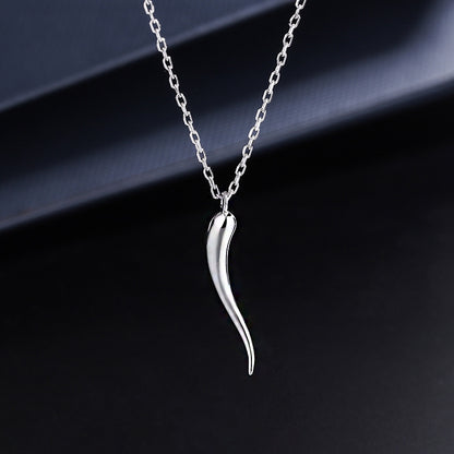 Pure Silver Small Chili Necklace For Women