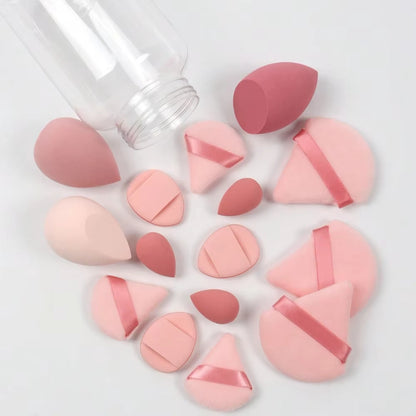15-piece Powder Puff Set In A Floating Bottle