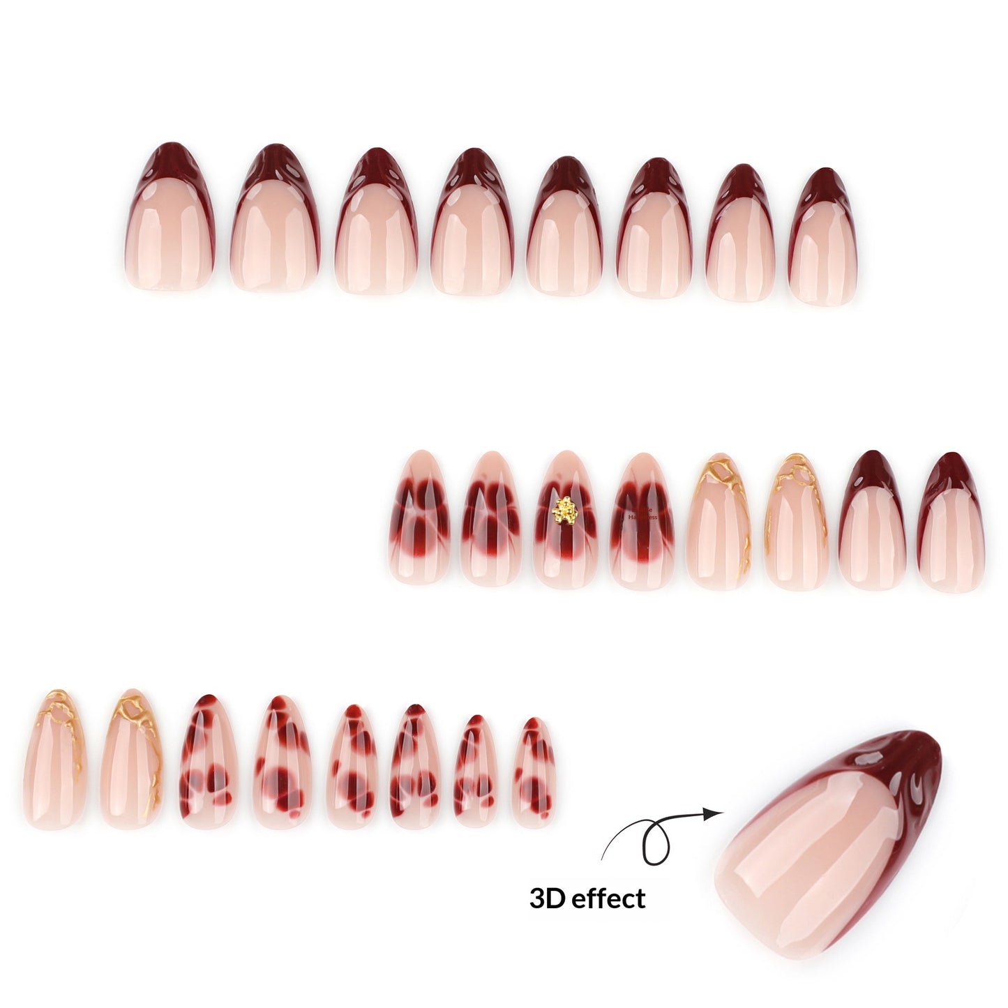 3D Wearable Nail Petals Flower Manicure Fake Nails