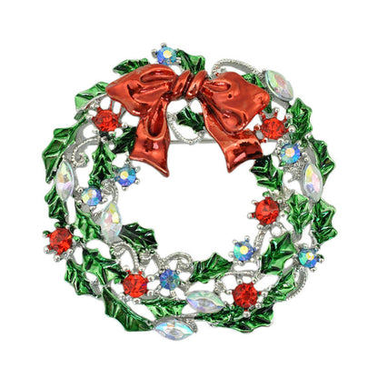 Bow tie wreath brooch