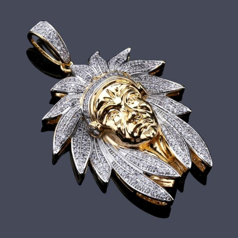 Indian Headdress Pendant Jewelry Chain