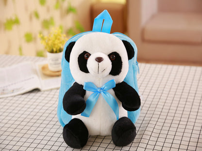 Plush panda school bag