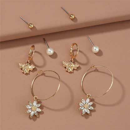 Pearl Earrings Butterfly Short Earrings