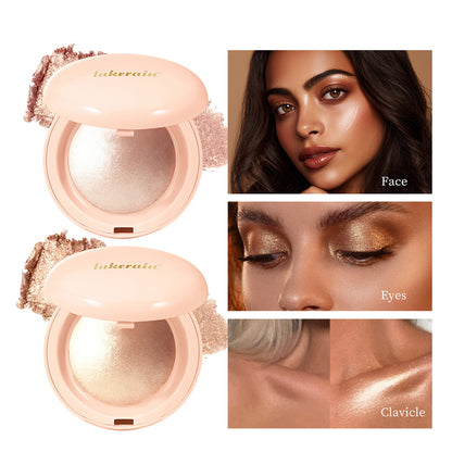 Lakerain Highlighter Powder, Three-dimensional Contour Matte Highlighter Powder