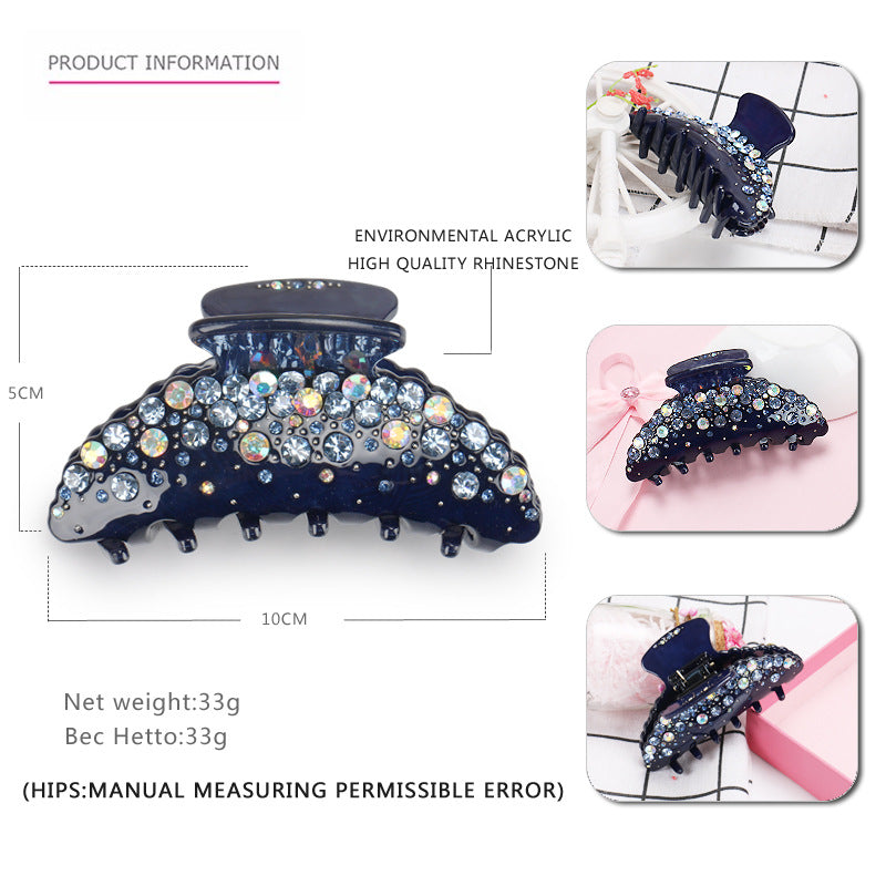 Acrylic Big Rhinestone Hair Claw Fashion