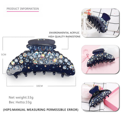 Acrylic Big Rhinestone Hair Claw Fashion