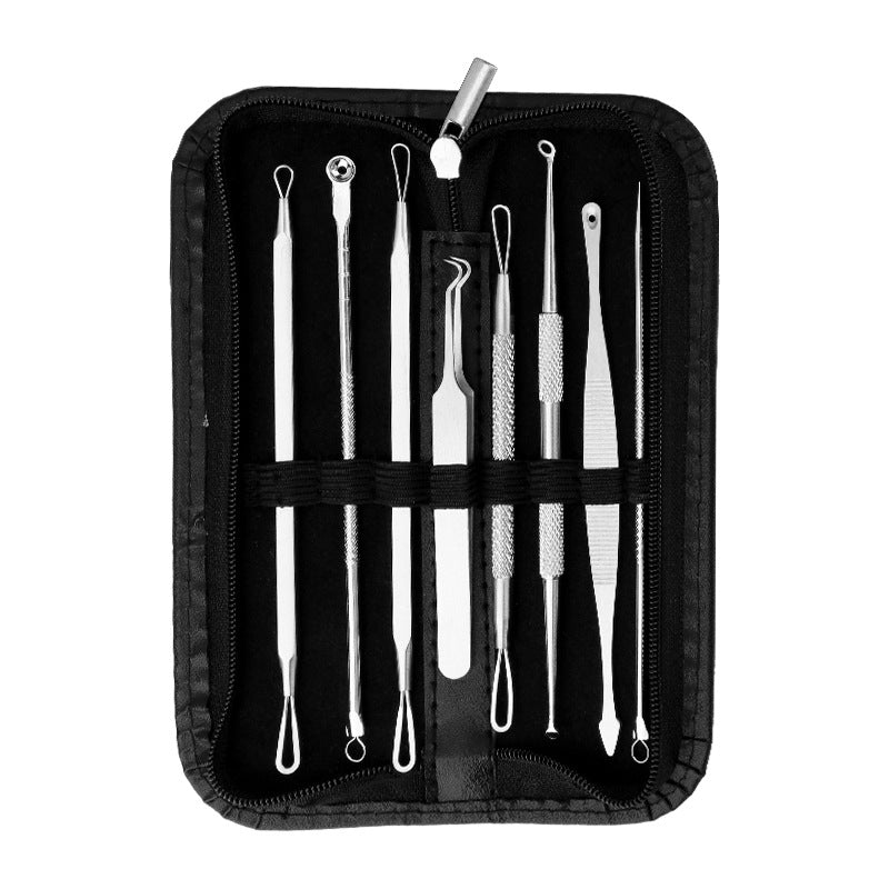Stainless Steel Acne Needle 8-piece Set Squeeze Needle Beauty Salon Tools