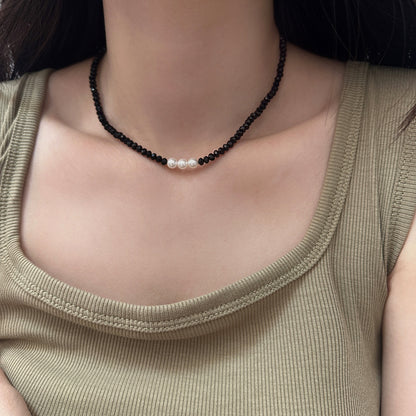 Fashion Simple Zircon Pearl Necklace For Women