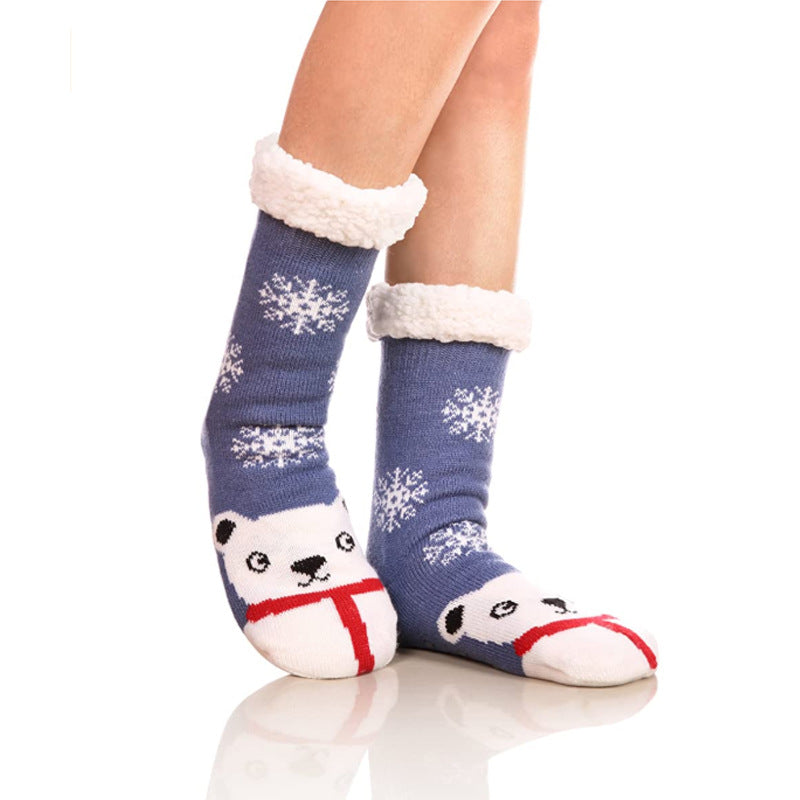 Warm and thick Plush sleeping socks