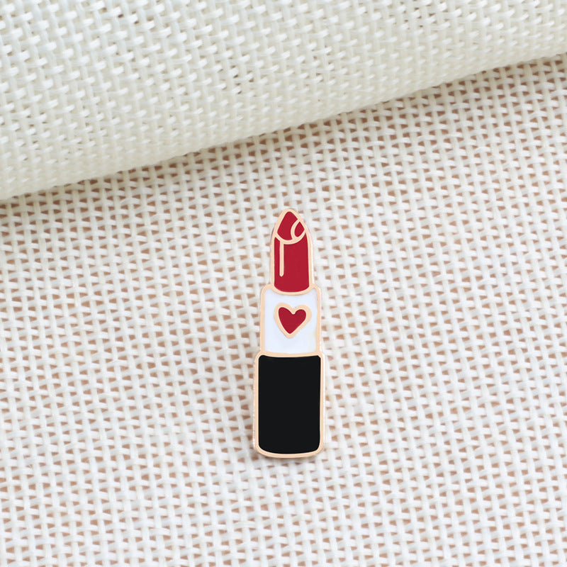 Fashion brooch female cartoon lipstick brooch
