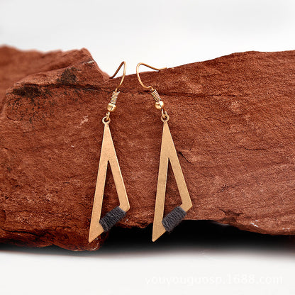 Triangle alloy earrings vintage earrings