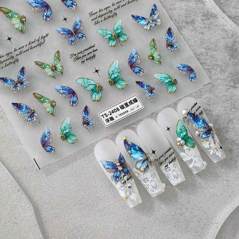 TENSOR New Technology Thin Transparent Three-dimensional Adhesive Nail Sticker