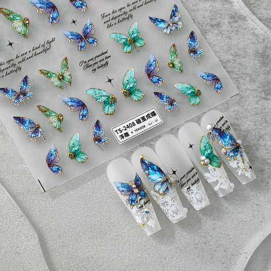 TENSOR New Technology Thin Transparent Three-dimensional Adhesive Nail Sticker