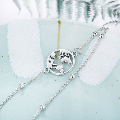 hree-piece anklet map love eight ladies anklet