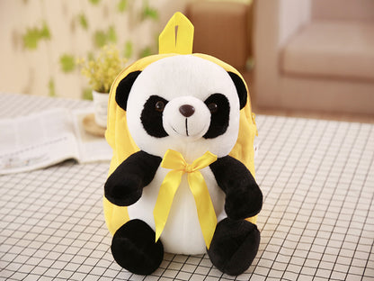 Plush panda school bag