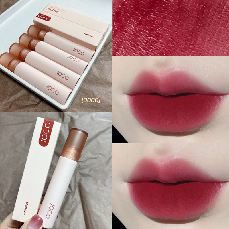 Mist Matte Lip Mud Frosted Small Tube Air Velvet Matte Easy To Pigment Facial Lipstick