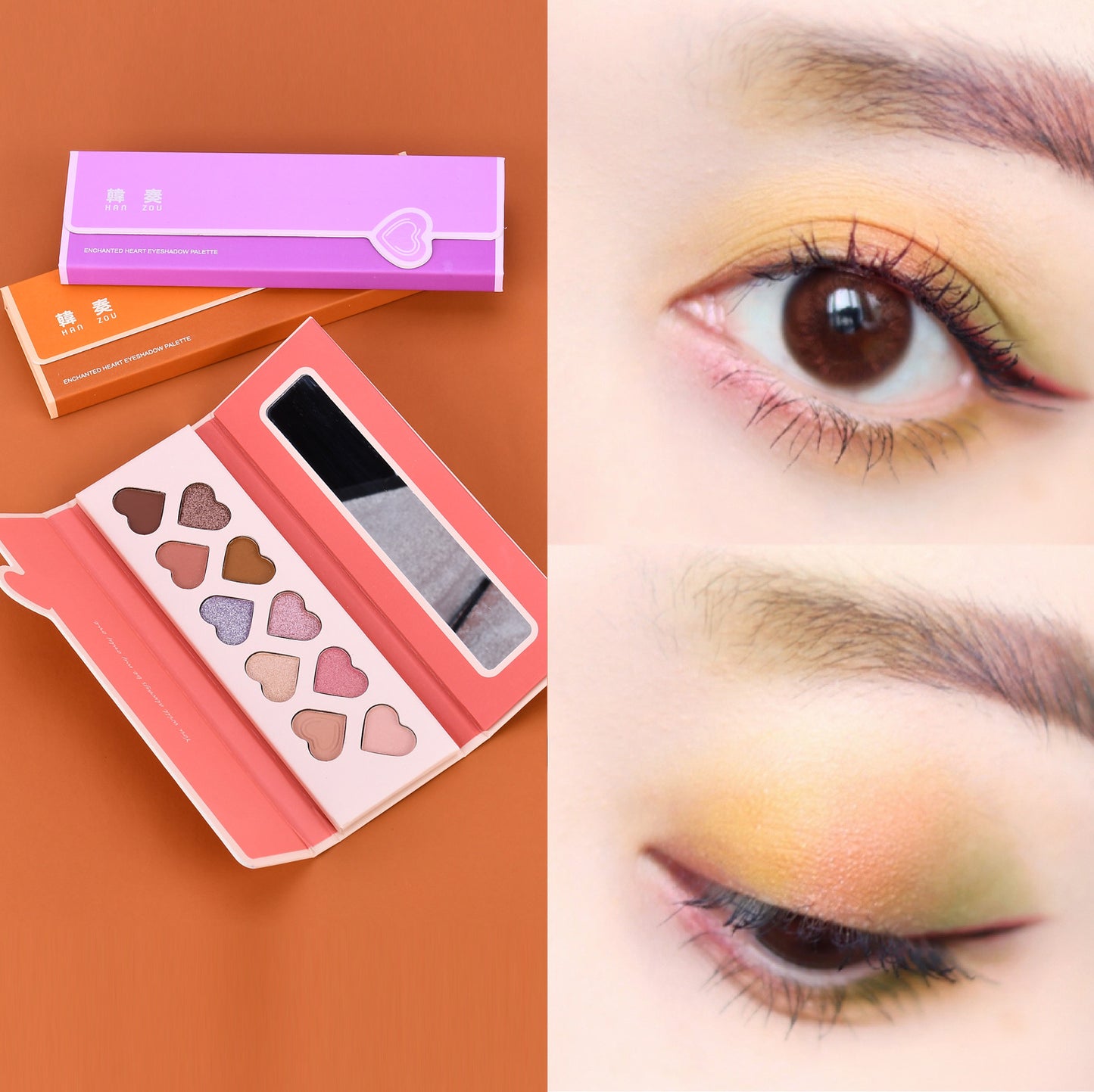Ten Color Pearlescent Matte Eyeshadow Tray Waterproof Makeup Love