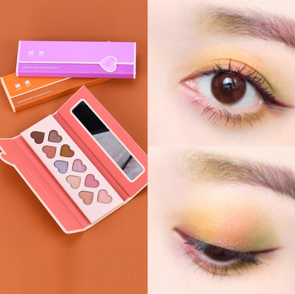 Ten Color Pearlescent Matte Eyeshadow Tray Waterproof Makeup Love
