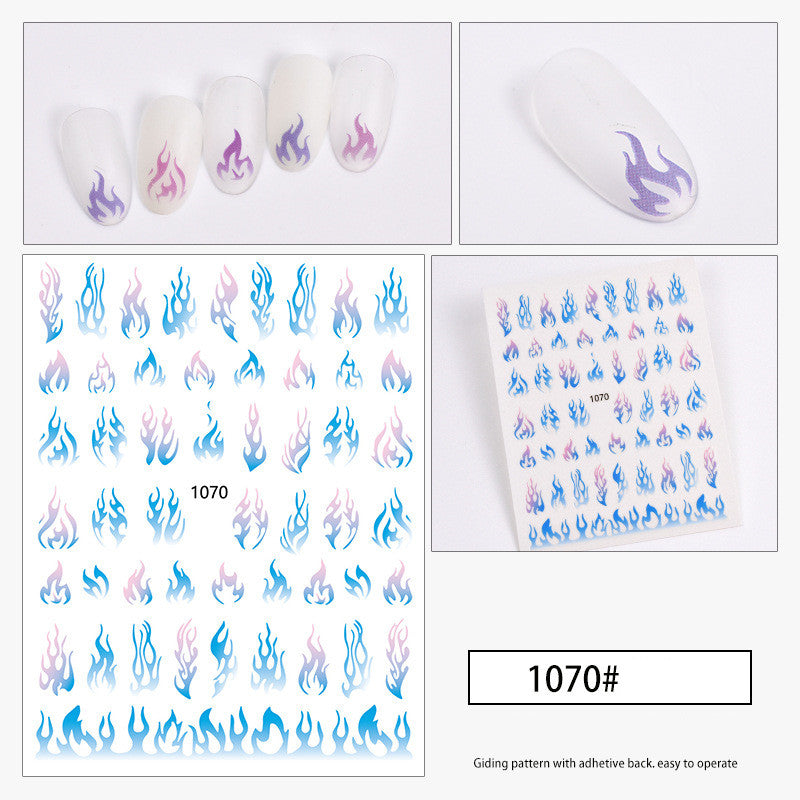 Nail Flame Polish Glue Sticker Decoration Small Pattern