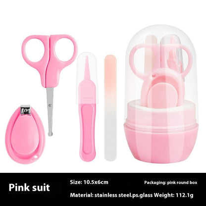 Factory Direct Supply Baby Manicure 4 PCs Set Beauty Tools Care Baby Cute Fingernail Maintenance Kit