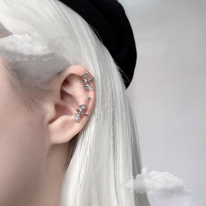 Bat Ear Clip Non-pierced Earrings For Women Cool Personalized Cold Style Punk Handsome Hip Hop Ear Clip Painless Ear Studs