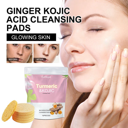 EelHope Turmeric Cleansing Pad Deep Cleansing Pore Refining Acne Blemish Reducing Facial Brightening