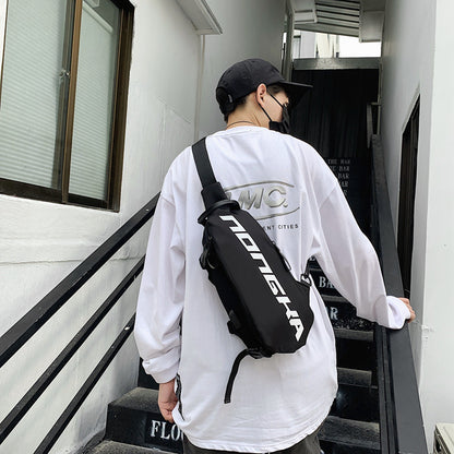 Canvas chest bag student school bag