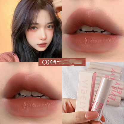VIBELY Small Fat Pier Velvet Matte Finish Lip Mud Internet Celebrity Live Broadcast Popular Student Lip Paint Lipstick