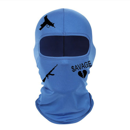 Outdoor Cycling Windproof Sun-proof And Breathable Neck Protection Heat Transfer Patch Printed Ice Silk Headgear