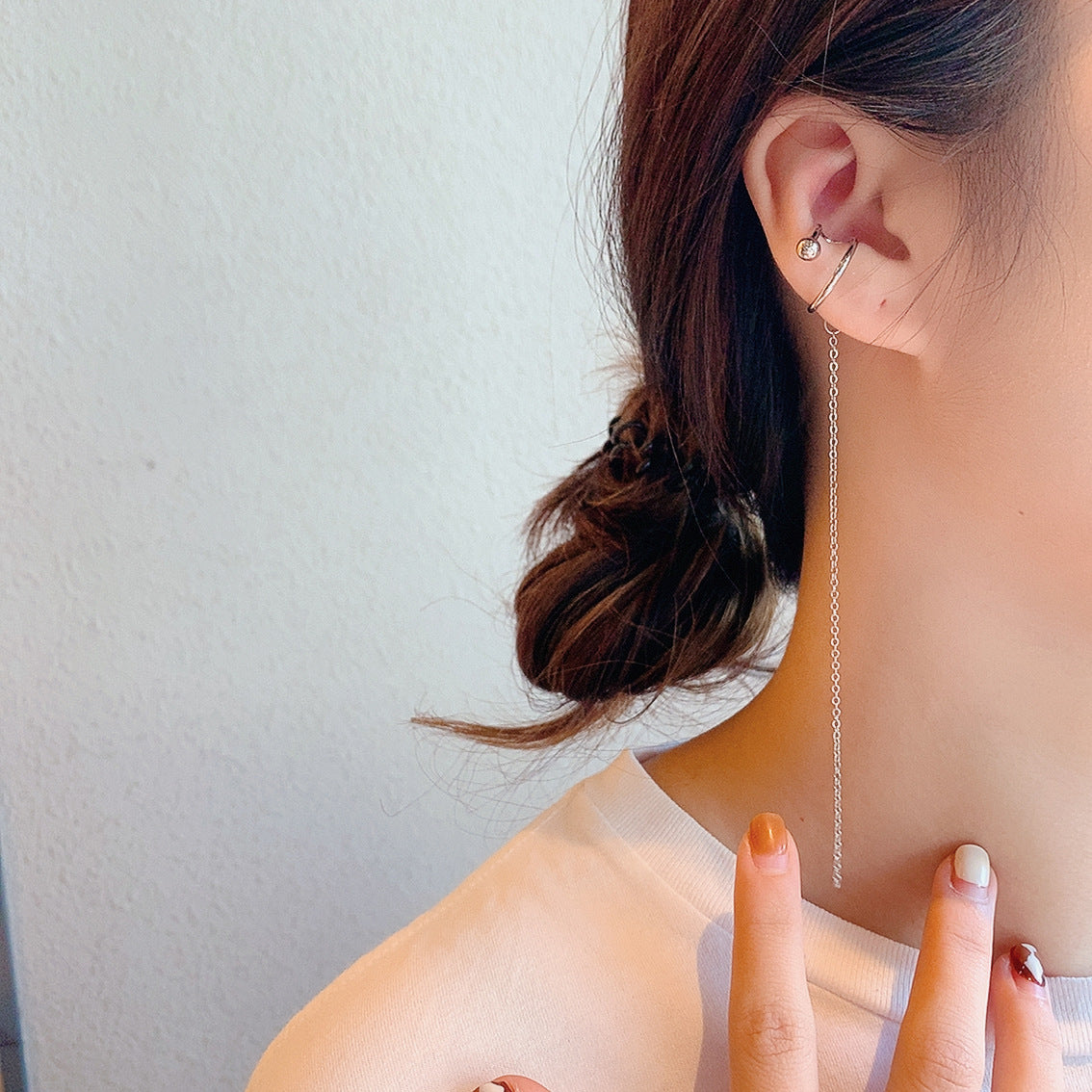 Trendy High-end Ear Clip Tassel Ear Bone Clip Cool Girl Earrings