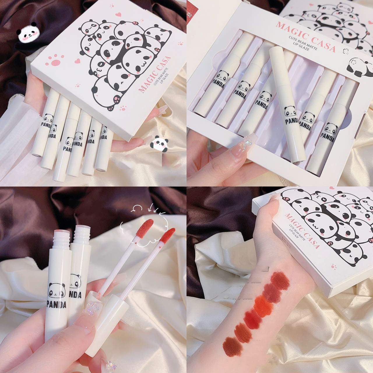 Matte Lip Gloss Gift Set Lip Mud Does Not Fade No Stain On Cup Matte Velvet Student Party Lipstick