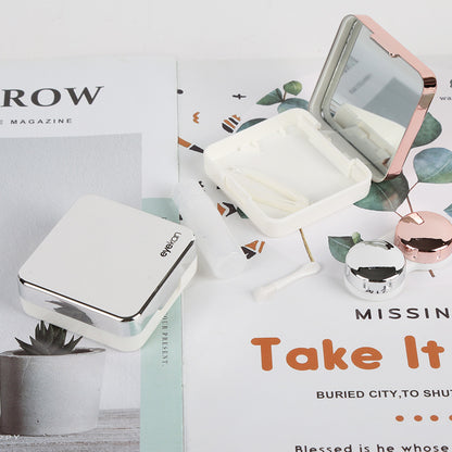 KD Square Invisible Myopia Glasses Case Simple Contact Lens Case Glasses Couple Box Portable Storage Box