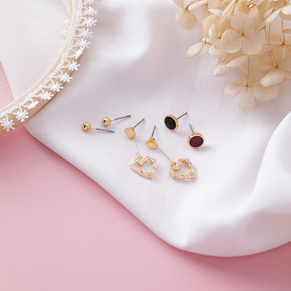 Mini earrings set compact earrings girl sweet wild earrings