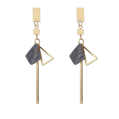 Simple personality geometric earrings long earrings earrings