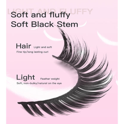 5 Pairs False Lashes Eyelashes Extension Cluster, Faux Mink Fluffy Long Full Look Eye Bottom,  Dramatic Cosmetic Makeup