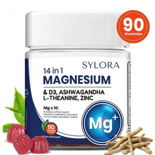 Drunk Eggplant Magnesium Soft Candy Vitamin 14 IN1 Theanine Cortisol Supplement Diet