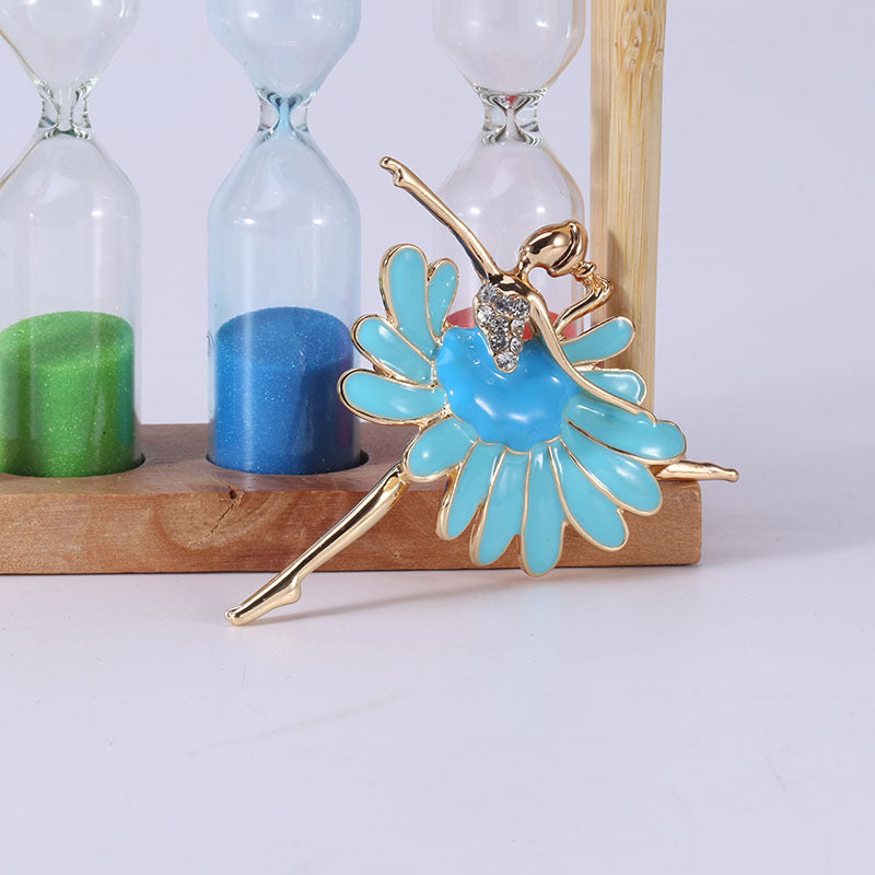 New Alloy Ballet Girl Brooch Accessories