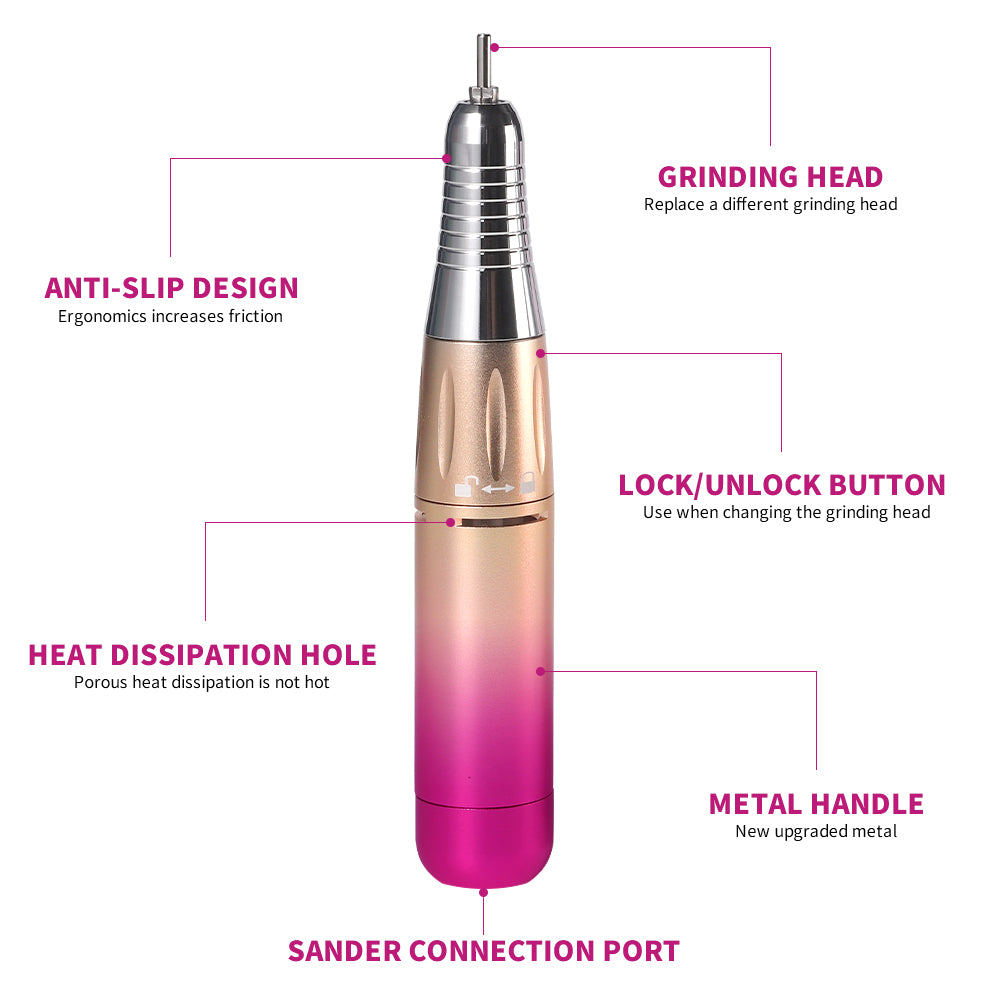 45000RPM Professional Nail Drills Kit With 6 Drill Bits, Portable Electric Nail Drill For Acrylic Nails Gel Polishing Removing, Rechargeable Nail File Machine For Manicure Pedicure Salon Home