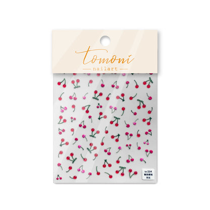 Jelly Nail Art Sticker Japanese Cute Nail Sticker Nail Art Cherry
