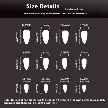 Acrylic Fake Nails Artificial Rhinestone Paste Gloss Short