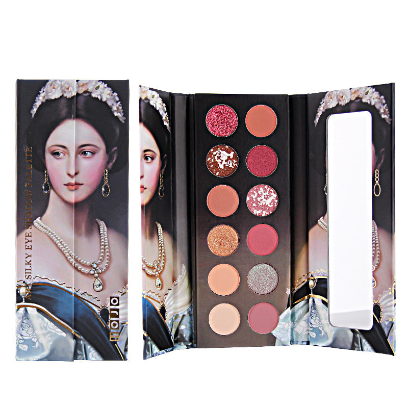 Matte Pearlescent Earth Color Waterproof Eyeshadow Three-dimensional Makeup