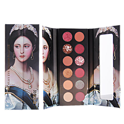 Matte Pearlescent Earth Color Waterproof Eyeshadow Three-dimensional Makeup