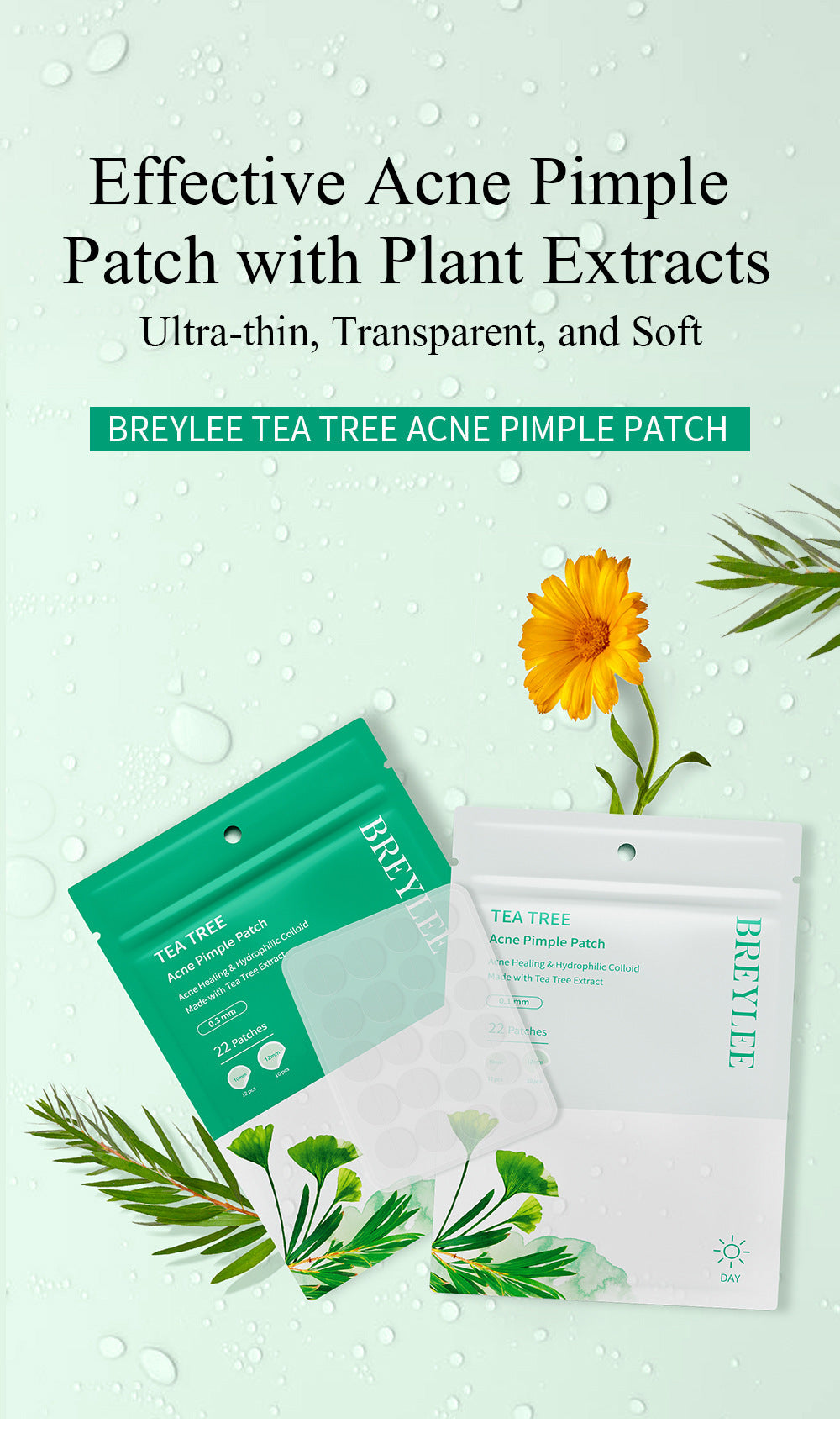 Tea Tree Nursing Adhesive Bandage Daily And Night Stickers 01 Mm03mm22pcs