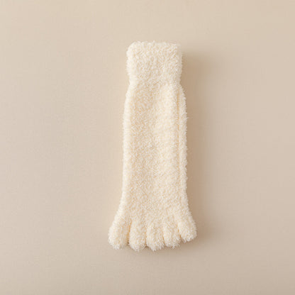 Women's Fleece-lined Thickened Home Sleeping Floor Toe Socks