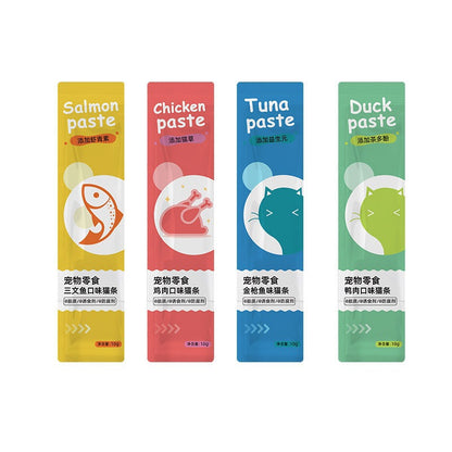 Cat Strip Snack Fat Nutrition Various Tastes