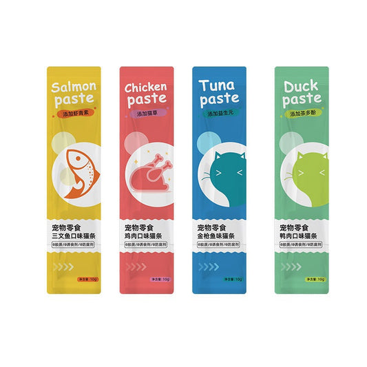 Cat Strip Snack Fat Nutrition Various Tastes